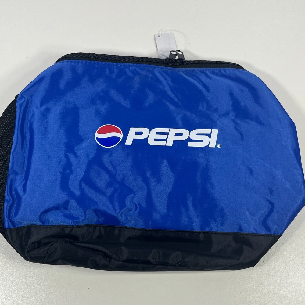 Vintage Pepsi Promotional Insulated Cooler Bag Lunch Bag Blue Black NEW.